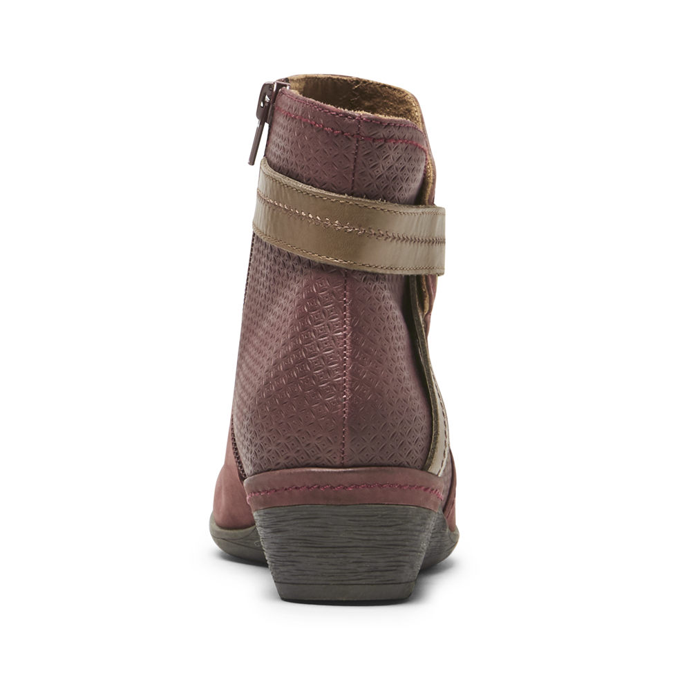 Botines Rockport Mujer Mexico - Cobb Hill Devyn Rojos - JZGYN5746